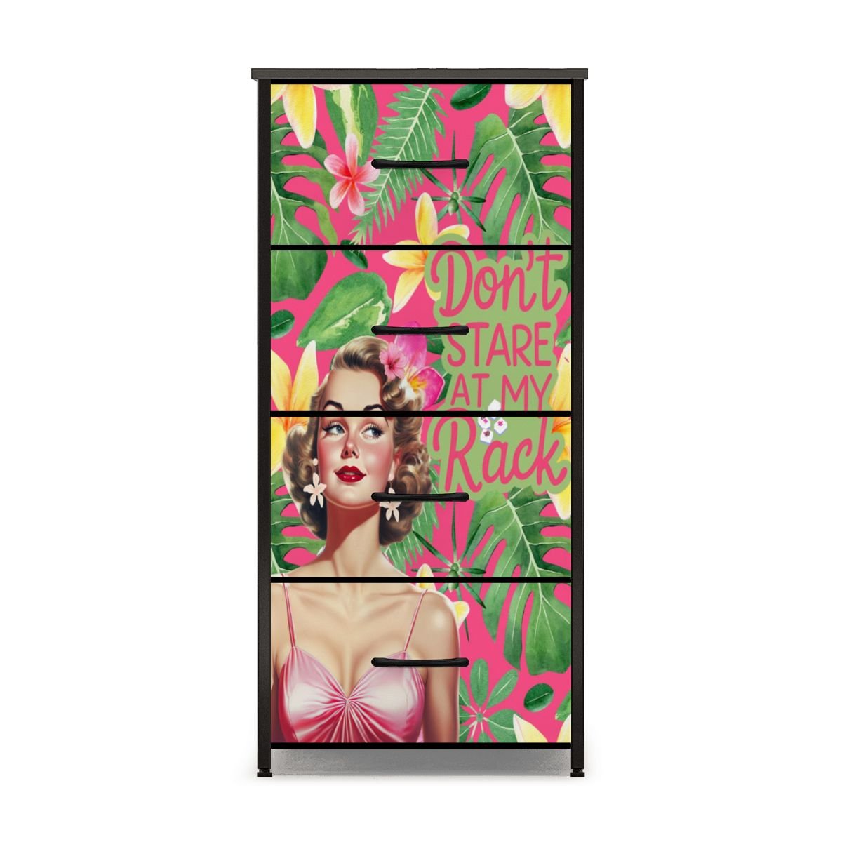 Funny Mahjong Cheeky Vintage Gal, Chest Of Drawers Mahjong Organizer Dresser - Splash of Color Co.