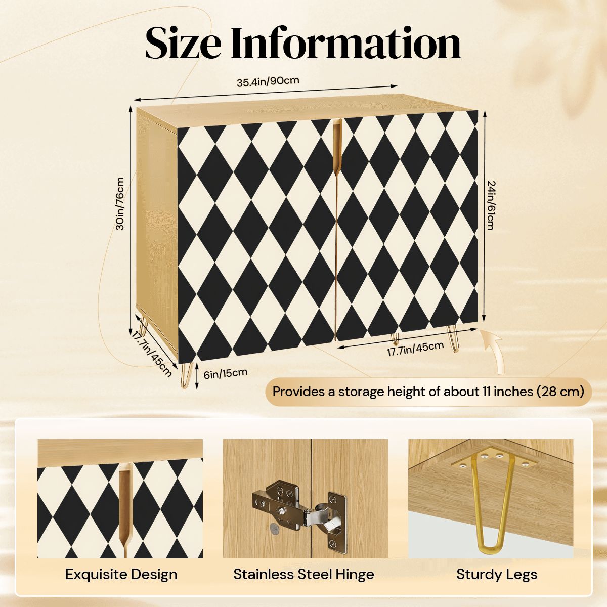 Black And Cream Harlequin Designed Mahjong Tiles And Accessories Sideboard Credenza Cabinet - Splash Of Mahj And Color Co.
