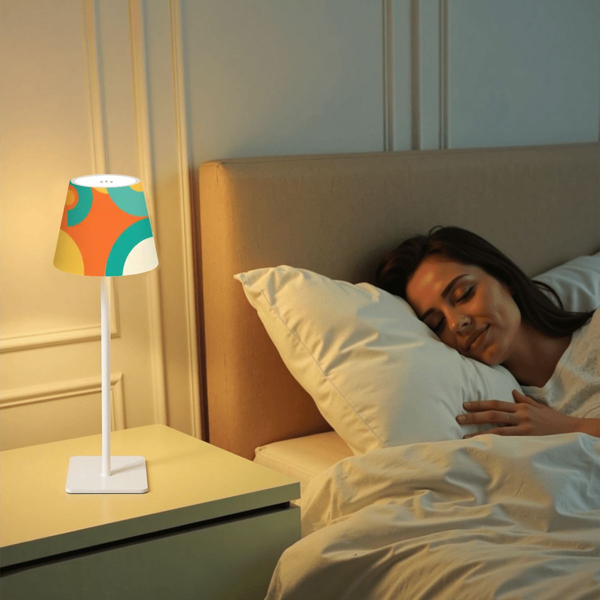 GeoFlare Modern Mahjong LED Cordless Table Lamp - Splash of Color Co.
