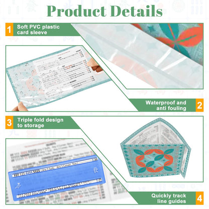 Modern Scandinavian Nord Still 4 Mahjong Card Holder with Line Finder - Splash of Color Co.