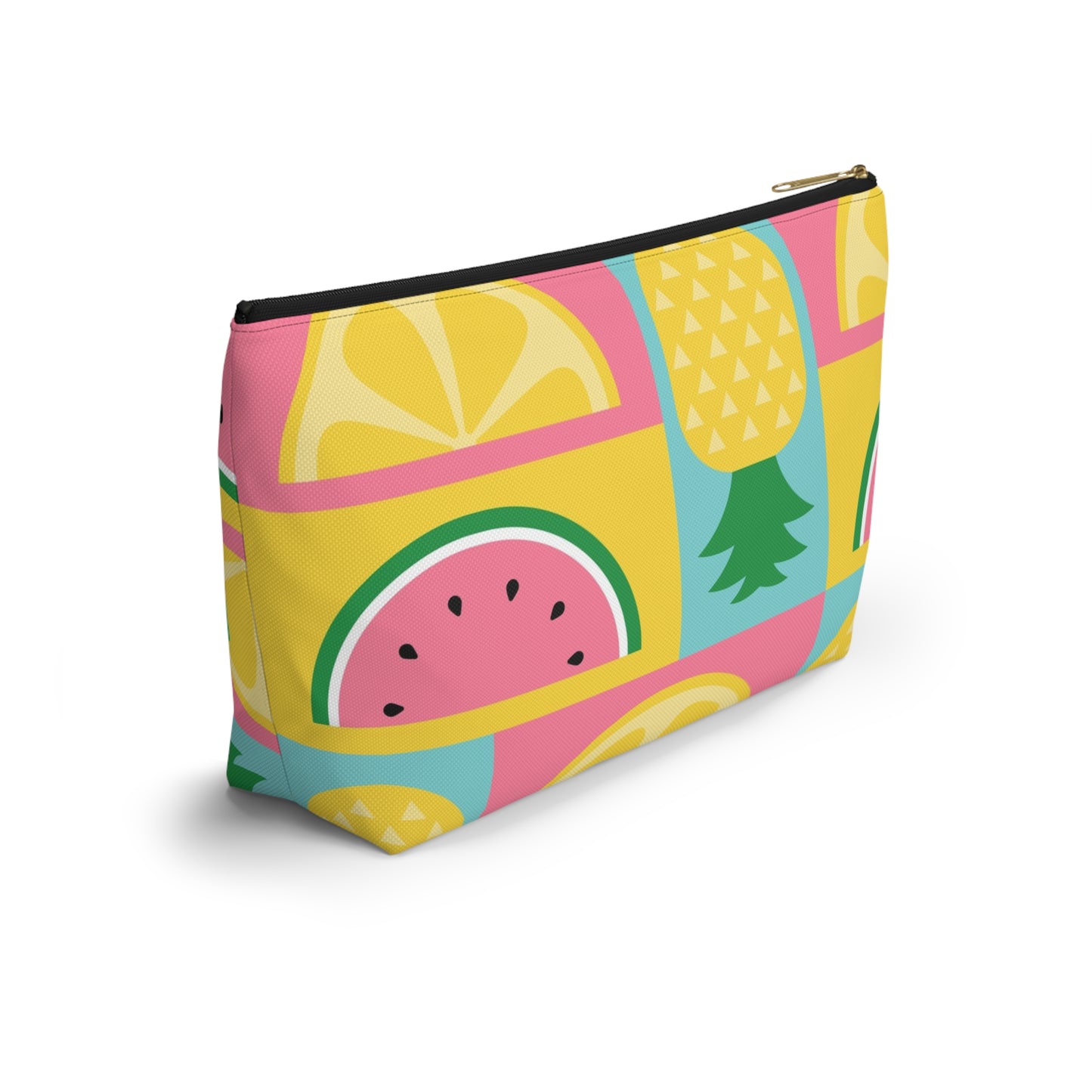 Mahj On The Run Tile Travel Pouch Tropical Fruit Pattern Accessory Pouch - Splash of Color Co.