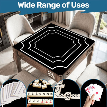 Plain And Simple Minimalist Black Mahjong Mat - Splash of Color Co.