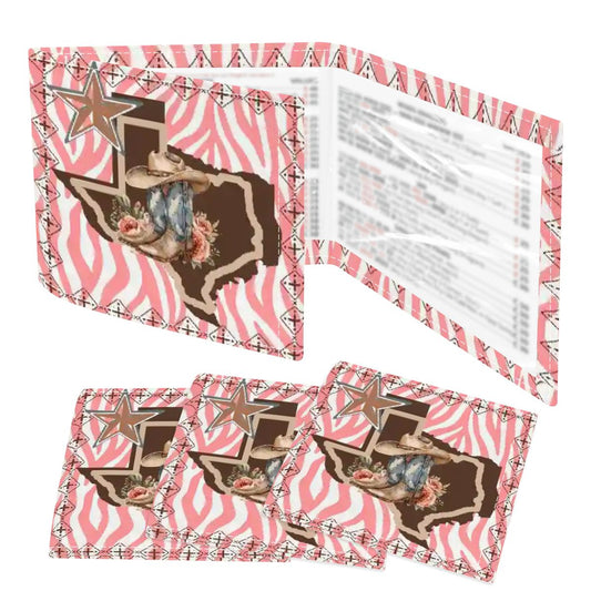 Texan Girl, Boho Floral 4 Mahjong Card Holder with Line Finder - Splash of Color Co.