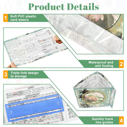 Sage Island Imperial Palm Heritage Collection 4 Mahjong Card Holder with Line Finder - Splash of Color Co.