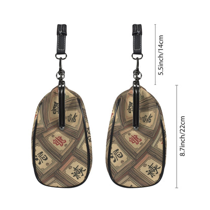 Mahjong Tile Vintage Kisslock Crossbody Shoulder Bag, Trendy And Stylish - Splash of Color Co.