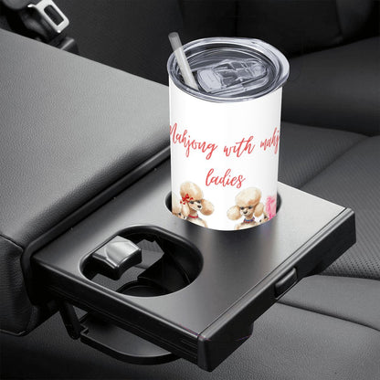 Funny Mahjong Poodle Dogs, Mahjong With Mahj Ladies Tumbler Cup - Splash of Color Co.