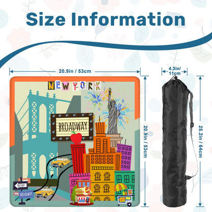 New York City Mahjong On Broadway Mini Mahjong Mat (Ship Rolled up) - Splash of Color Co.