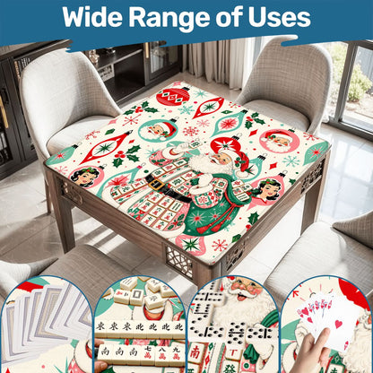 Jolly Nostalgic Santa Christmas Mahjong Mat