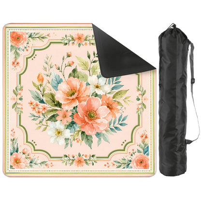 Poppy And Jade Soft Watercolor Mahjong Mat - Splash Of Mahj And Color Co.