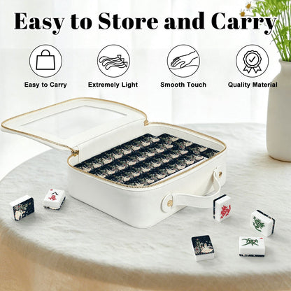Sweater Weather Nostalgic Christmas American Mahjong Tiles With Carry Case - Splash of Color Co.