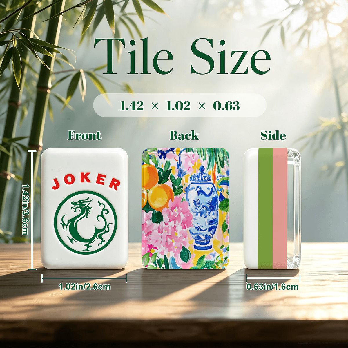 Sunnyside Chinoiserie 4 Layer American Mahjong Tiles Set And Carry Case - Splash Of Mahj And Color Co.