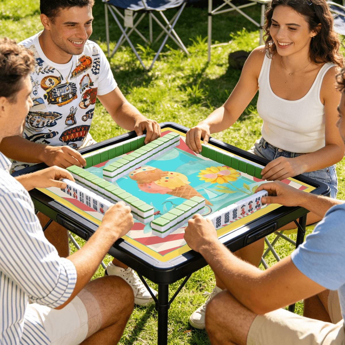 Summer Time Summer Time Mini Mahjong Mat - Splash of Color Co.