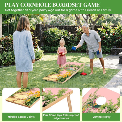 Old World Deco Beach House Cornhole Set 1Pcs
