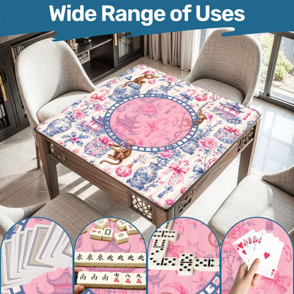Monkey Elves Chinoiserie Holiday Mahjong Mat
