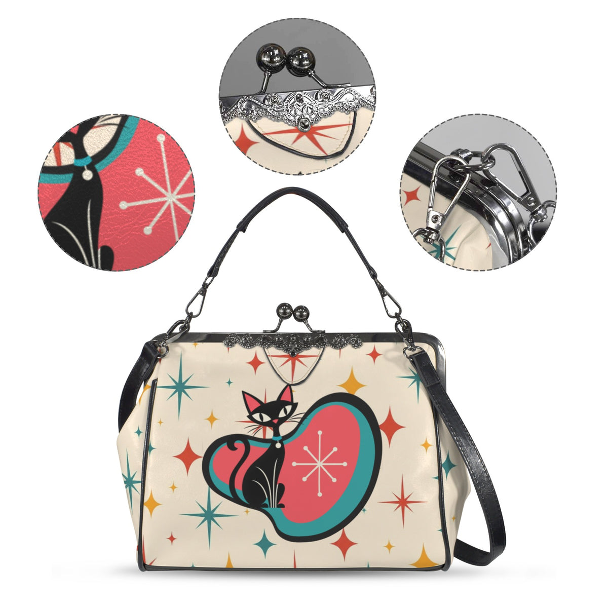 The Cat's Meow Vintage Kisslock Purse - Splash Of Mahj And Color Co.