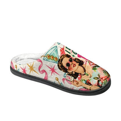 Funny Mahjong, I Don't Give A Bam Plush House Slippers