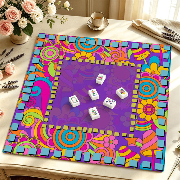 Shroom Boom Modtastic Mahjong Mat Sleek Surface - Splash Of Mahj And Color Co.