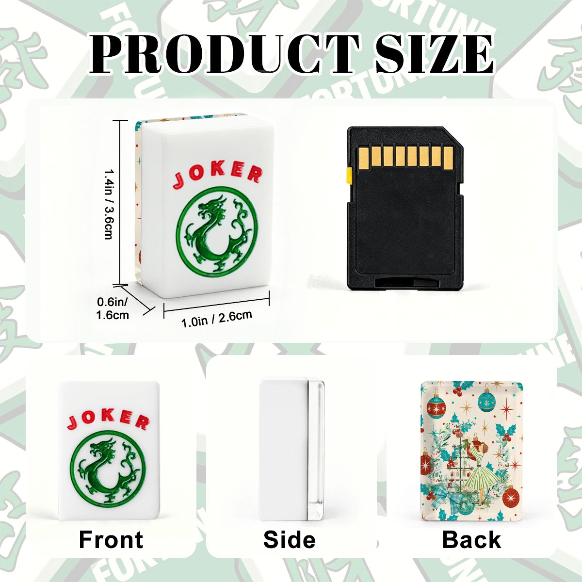 Whimsical Nostalgic Book Lover, Mahjong Christmas American Mahjong Tiles And Carry Case - Splash Of Mahj And Color Co.