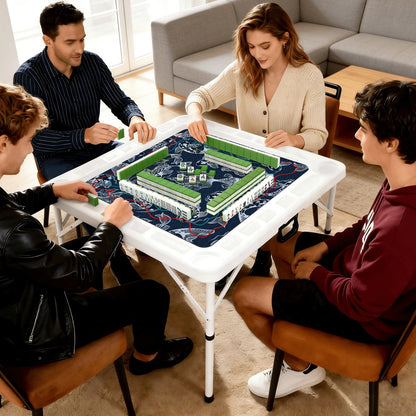 Nautical Koi Fish Foldable Mahjong Table - Splash of Color Co.