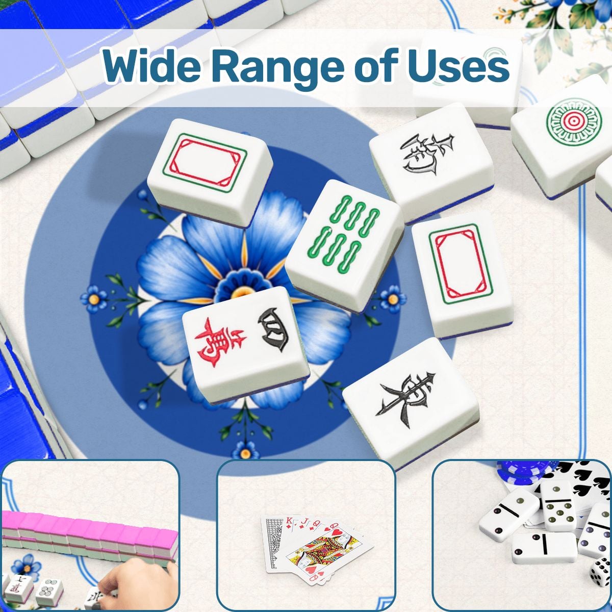Blue Pottery Porcelain #2 Edition Mahjong Mat