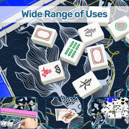 Koi Fish Calling Nautical Mahjong Mat - Splash of Color Co.