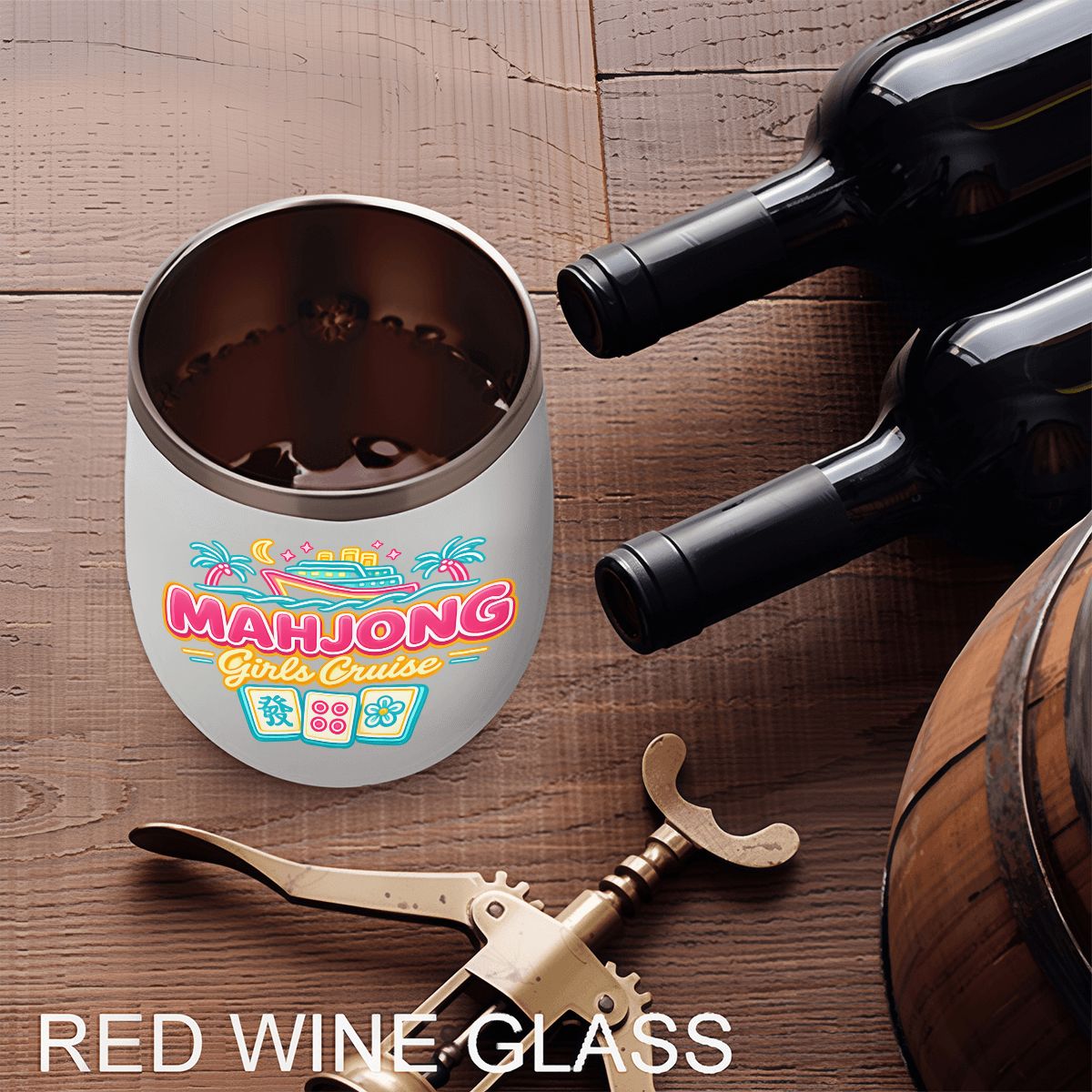 Mahjong Girls Cruise Egg - Shaped Tumbler - Splash of Color Co.