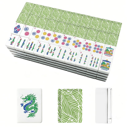 Tropical Paradise American Mahjong Chinoiserie Pastel Tiles And Carry Case - Splash Of Mahj And Color Co.