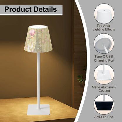 The French Connection Mahjong LED Cordless Table Lamp - Splash of Color Co.