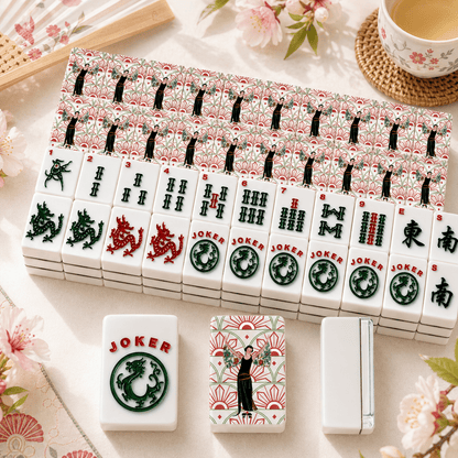 Art Deco Roaring 20s American Mahjong Tiles With Carry Case - Splash of Color Co.