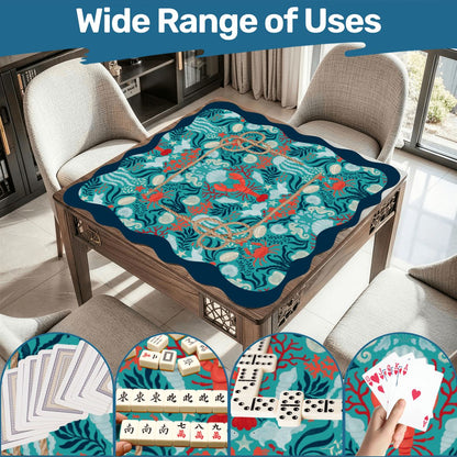 New England Nautical Scalloped Mahjong Mat