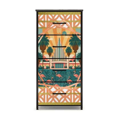 Art Deco Palm Springs California 4 - Drawer Dresser - Splash of Color Co.