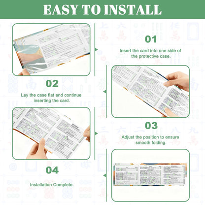 Art Deco Gilded Marbled Design 4 Mahjong Card Holder with Line Finder - Splash of Color Co.