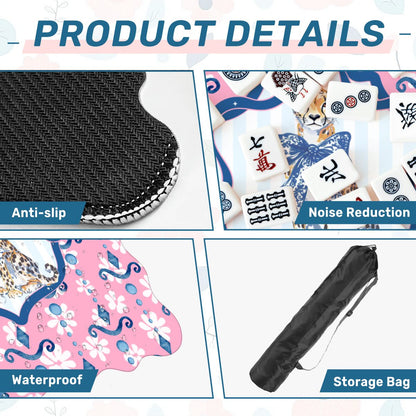 Charleston Cheetah Dainty Pink Scalloped Mahjong - Splash of Color Co.