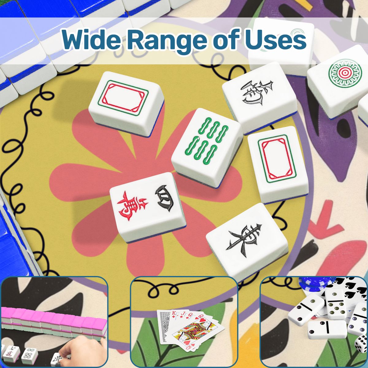 Mahjong Mat Boho Doodle And Dads Tropical Play - Splash of Color Co.