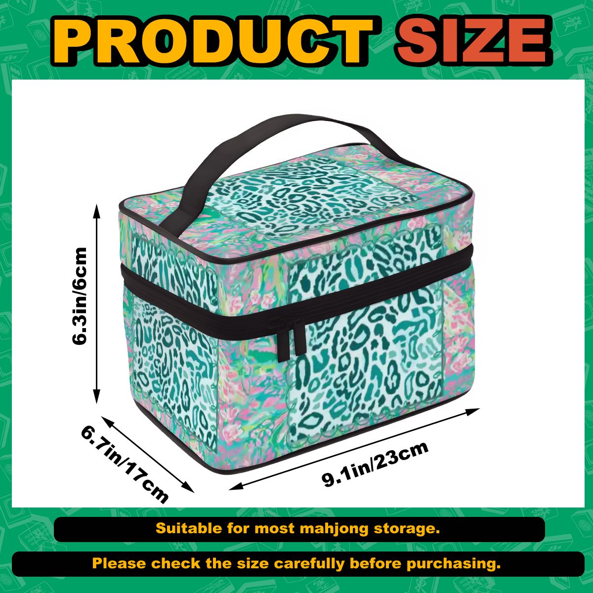 Preppy Pastel Cotton Candy Wild Thing Portable Mahjong Tile Bag - Splash of Color Co.