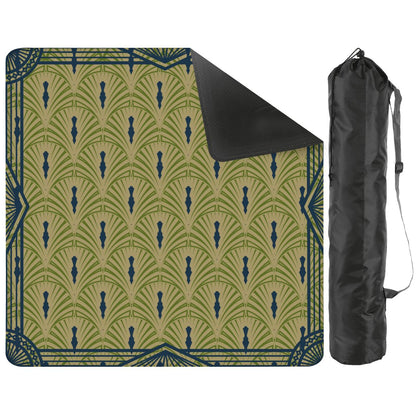 Art Deco Designed Mahjong Mat, Green Blue Speakeasy Collection - Splash of Color Co.
