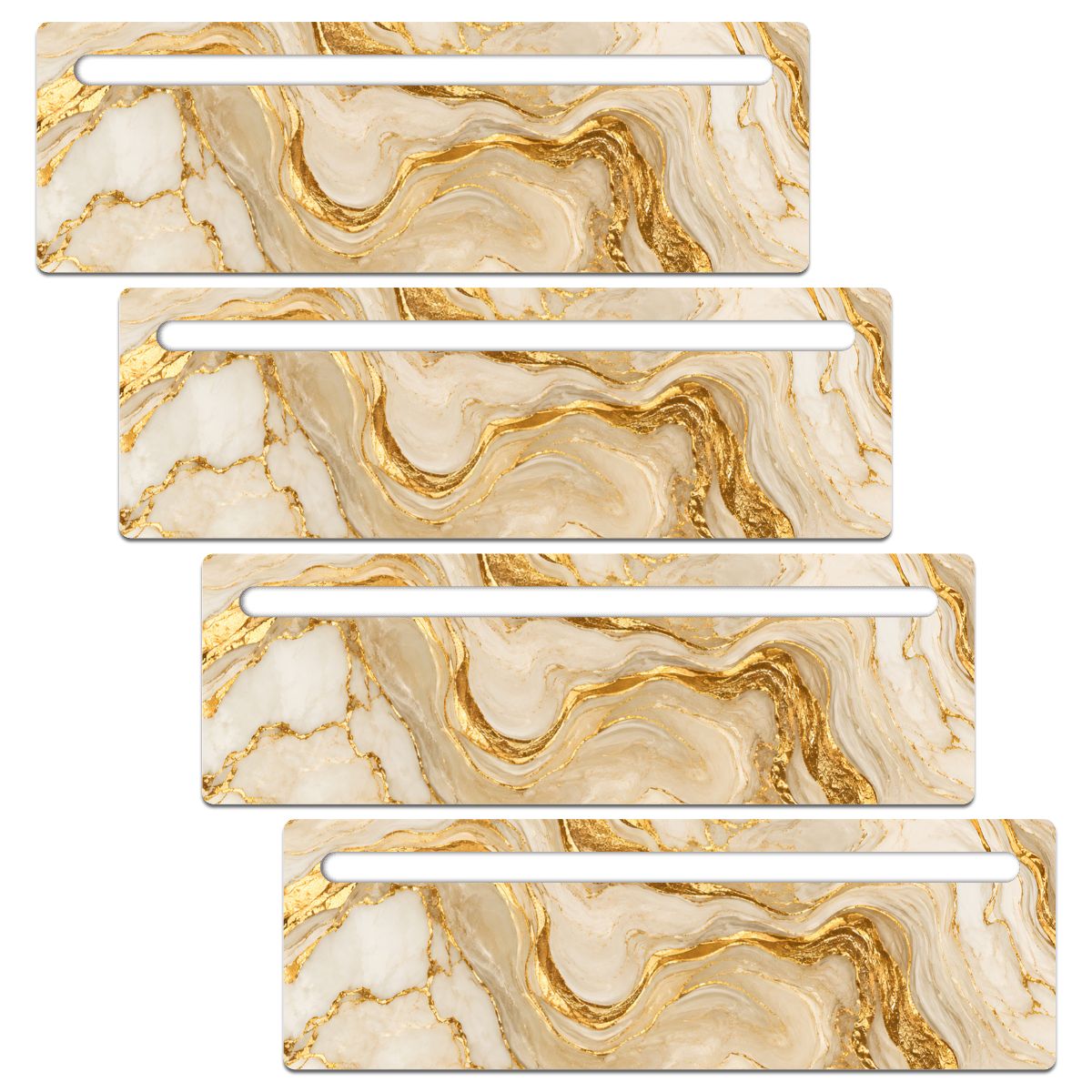 Gold Gilded Marbled Mahjong Line Reader 4 Pack - Splash Of Mahj And Color Co.