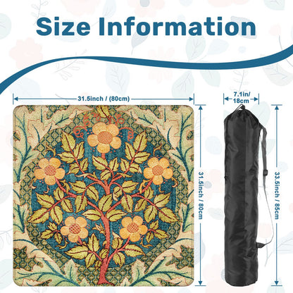 William Morris Inspired Rose Wreath Mahjong Mat
