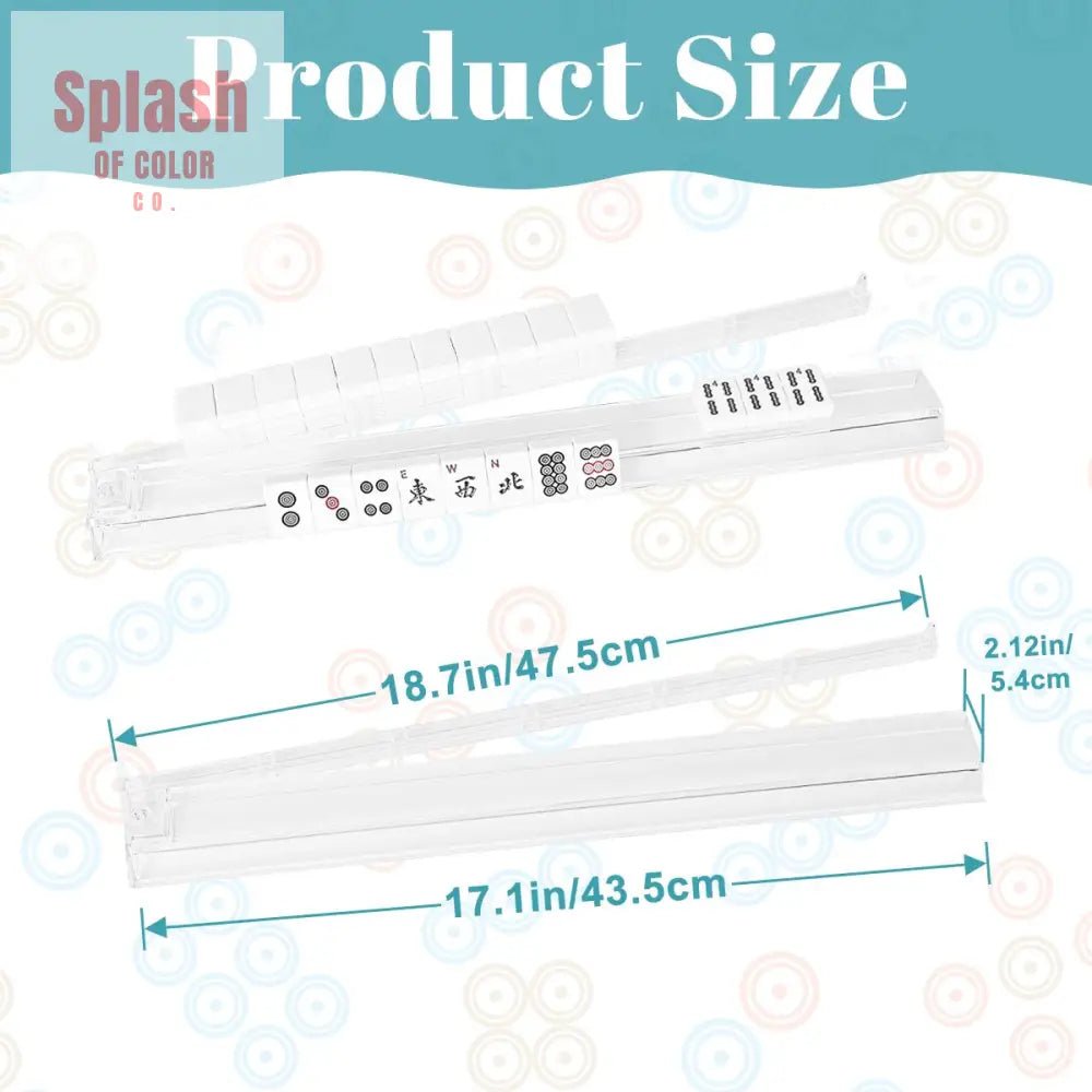 Floral Asian Chinoiserie 4 Mahjong Tile Pusher Racks with Bag - Splash of Color co.