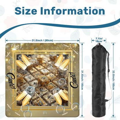 New Year's Eve Mahjong Mat, Glitz Gold - Splash of Color Co.