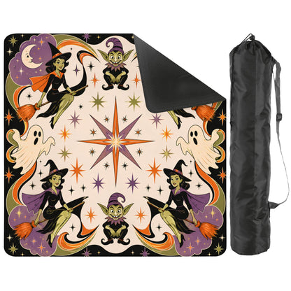 Witchy Woman Ghosts, Goblins Mahjong Halloween Mat - Splash Of Mahj And Color Co.