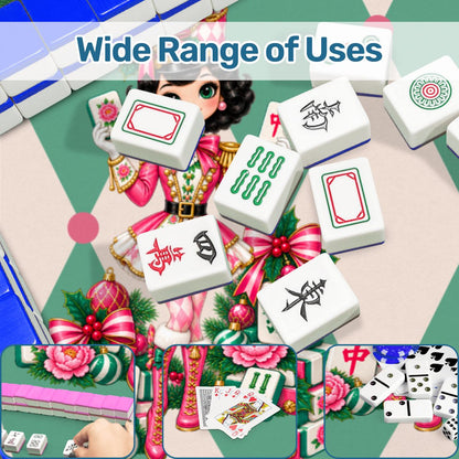 Christmas Harlequin Mahjie Nutcracker Mahjong Mat