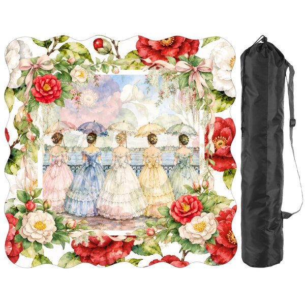 Sweet Home Alabama Southern Belles Scalloped Mahjong Mat - Splash Of Mahj And Color Co.