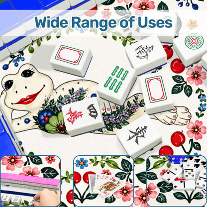 Cherry Toad Polish Pottery Inspired Mahjong Mat - Splash Of Mahj And Color Co.