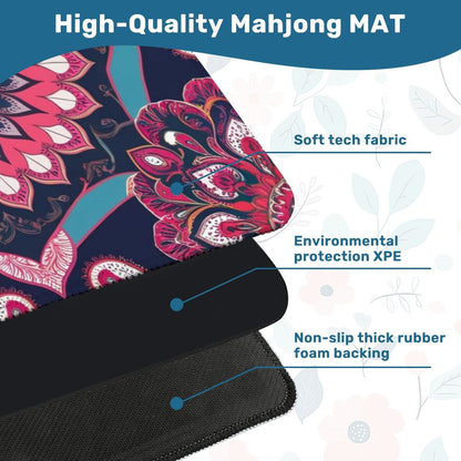 Boho Mandala, Pink, Purple Mahjong Mat - Splash of Color Co.