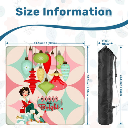 Very Merry And Bright Nostalgic Christmas Mahjong Mat