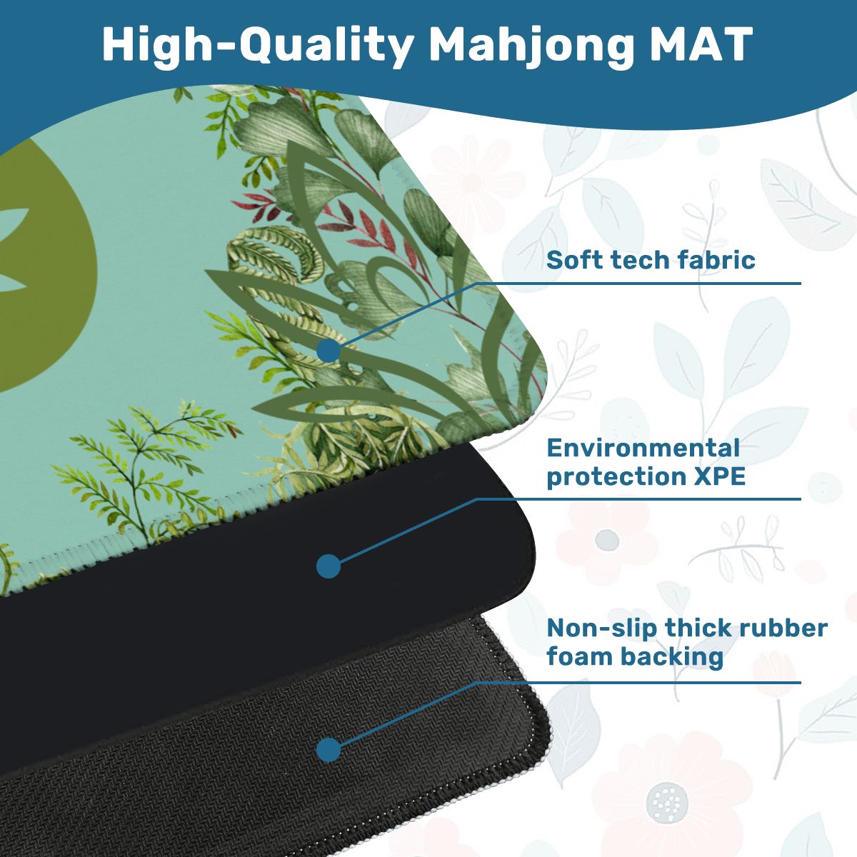 Kongs Bongs And Winds Cannabis Mahjong Mat - Splash of Color Co.