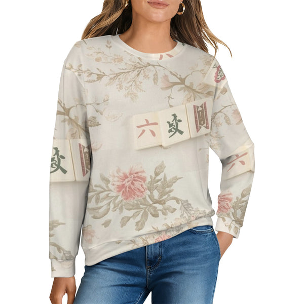 Mahjong Preppy Floral Lightweight Sweater - Splash of Color Co.