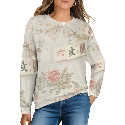 Mahjong Preppy Floral Lightweight Sweater - Splash of Color Co.