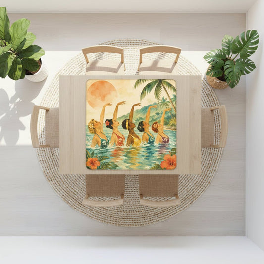 The Old World Nostalgic Tropicana Swim Club Mahjong Mat - Splash Of Mahj And Color Co.